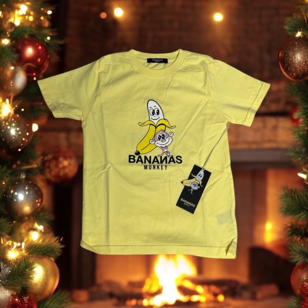 Bananas Monkey Yellow T-shirt, NWT Youth Size 6 - Picture 3 of 6